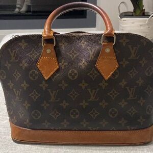 Louis Vuitton Monogram Satchel in Brown and Tan